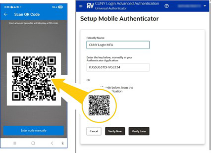 Scan QR Code page to capture the QR code