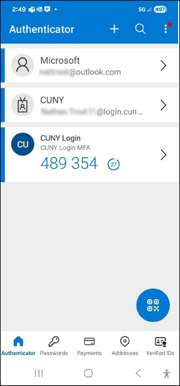 Microsoft Authenticator App