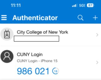 Open Microsoft Authenticator app