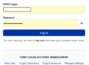 CUNY Login and Password
